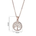 thumbnail image 2 of Collar de árbol de la vida para mujer en plata con envoltorio de regalo, colgante de árbol de la vida, regalo de joyería para el día de San Valentín, Navidad, cumpleaños, oro rosa sin cadena, 2 of 5