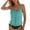 Blue, variant on QURATI Swimwear Tankini Swimsuits for Women Plus Size Summer Beach 2 Piece Bathing Suit Swim Tank Tops Swimwear Black L