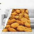 thumbnail image 4 of Chicken Nuggets Throw Blanket for Teens Boys Girls and Adults Chicken Nuggets Lover Soft Warm Cozy Funny Food Flannel Blankets for Couch Sofa Bed Camping Travel Chicken Nuggets Decor Poster 50" X 440", 4 of 6