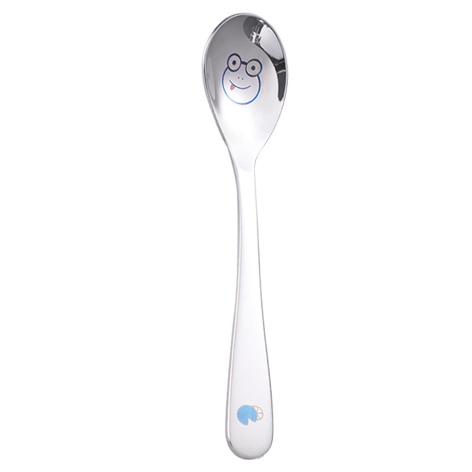 Iced Teaspoon 7.9-Inch Long Handle Stirring Spoon 12 PCS Blue BUY&USE Stainless Steel Dinnerware 