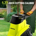 thumbnail image 3 of Wood Chipper, 1800W High Power Garden Branch Shredder, 15-Amp Electric Brushless Wood Chipper, Garden Tools With 10 Gallon Collecting Bin, Easy To Clean For Branches, Leaves And Yard Cleanup, 3 of 10