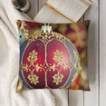 thumbnail image 3 of SHANXI Pillowcases Multicolor Christmas Balls Decorative Throw for Home Sofa Bedding (Christmas Balls) 12x12in, 3 of 5