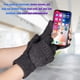 thumbnail image 5 of Guantes de lana con aislamiento térmico sin dedos para mensajes de texto, unisex, cálidos, de punto, convertibles, con solapa, 1240, 5 of 6