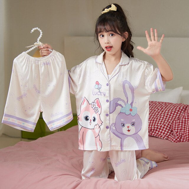 3Pcs/set Kawaii Sanrioed Cinnamoroll Children Pajamas Anime Kuromi ...