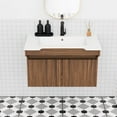 thumbnail image 6 of GGISHA Floating Bathroom Vanity with Sink,Wall-Mount, Stone Resin,Wood Cabinet, Ada Compliant,Modern Hand Support for Seniors, Handicap, 6 of 7