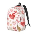 thumbnail image 2 of XMXT Backpack for School Work, Cartoon Style Love Print Canvas Bookbag Travel Bag for Women Men, M, 2 of 7
