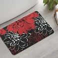 thumbnail image 2 of Red and Black Pioneer Flower Pattern Bathroom Rugs Mat,Non Slip Microfiber Bathroom Rug,Rubber Backing,Soft Bathroom Mats for Bathroom Floor,Tub and Shower,17x27in(43x68cm), 2 of 5