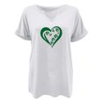 thumbnail image 4 of Soki Hauts Décontractés à Manches Courtes et Col en V Imprimés pour la Saint-Patrick pour Femmes en Liquidation, 4 of 4