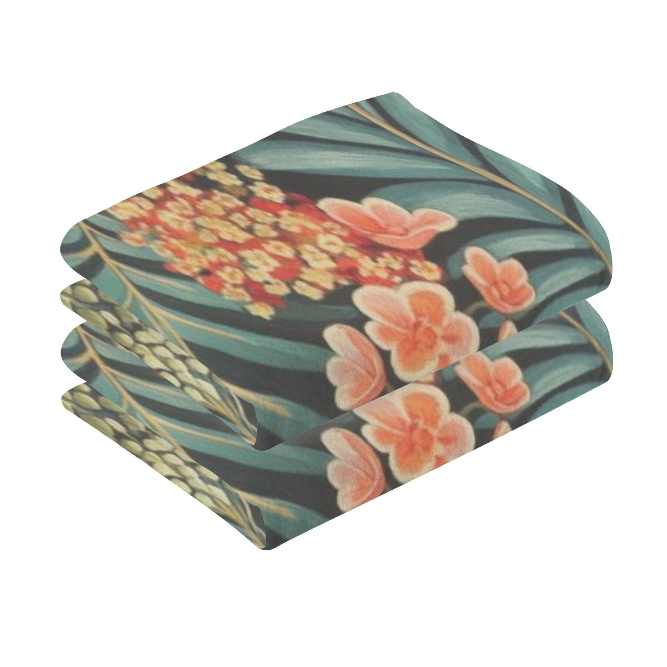 Cotton Towel Two-Piece 16x28 Inch One Sizex2 Face Towel Set Towel Set Cotton Hand Bath Towel Bathroom Beach White Narcissus