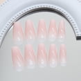 thumbnail image 4 of 4 Boxes 96 Pcs Press on Nails - Long Ballet Nails with Soft Pink Gradient, Quick Wear & Reusable for Parties, Weddings, Daily Use, 4 of 8