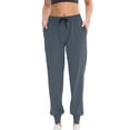 thumbnail image 1 of Timegard Running Pants for Women Elastic Waist Drawstring Lightweight Fall Casual Loose Workout Trousers, 1 of 3
