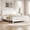 White, variant on MODERNLUXE Wood Platform Bed with Headboard and Slats, Queen Size, Black