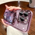 thumbnail image 6 of 3D Bling Sparkle Plating Juice Bottle Designer Phone Case Compatible with iPhone 14 Pro Max, Cute Liquid Floating Gradient Glitter Quicksand Cup Phone Case with Camera Protection for Women - Gold, 6 of 6