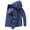 Blue, variant on Deal Mens Jacket Detachable Hood Rain Jacket Waterproof Windproof Full Zip Coat Elastic Cuffs Jackets for Men Solid Color Comfy Jacket for Fall Winter Daily Wear