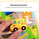 thumbnail image 3 of Juguete De Combinación De Tráfico De Madera Vehículos Reconocimiento De Color Juguete Educativo Preescolar Con 5 Bloques De Vehículos Para Niños De 0 A 3 Años Niños De Jardín De Infantes Scienceny FN002792-00, 3 of 6