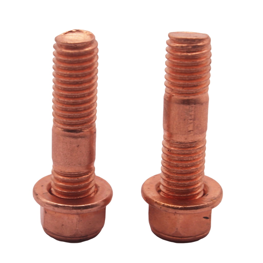 6 x Copper Flashed Exhaust Manifold Nuts M10 x 1.5 Pitch High Temperature