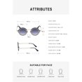 thumbnail image 3 of Lunettes de Soleil Rétro Rondes pour Hommes et Femmes Décoration de Plage Extérieure (Couleur : g, Taille : 1), 3 of 4