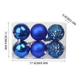 thumbnail image 2 of Suncoda Christmas Tree Ornaments Set Christmas Balls 1Box 6pcs Christmas Ball Christmas Tree Ornament Home Christmas Hanging New Year Party Decoration Gift Christmas Decorations Outdoor On Clearance, 2 of 2