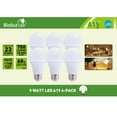 6 Pack Bioluz LED 60 Watt Light Bulb Replacement Warm White Non