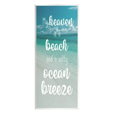 Stupell Industries Ocean Breeze Beach Lover Typography Graphic Art Unframed Art Print Wall Art, Design by Marcus Prime