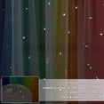 thumbnail image 6 of NICETOWN Rainbow Star Curtains for Girls Bedroom, Double Layer Colorful Stripes Kids Blackout Curtains Plus White Sheer Living Room Window Curtains (Rainbow, W52 x L84, Sold by 2), 6 of 6