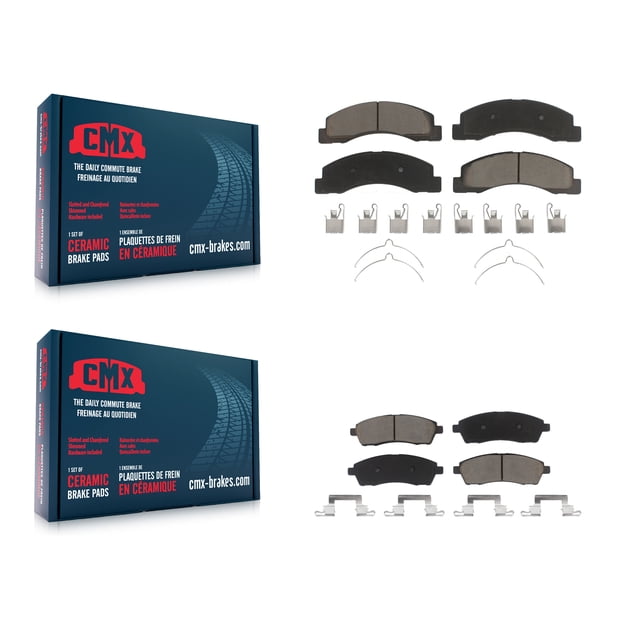 CMX Front Rear Ceramic Brake Pads Kit for Car Ford F-350 Super Duty F-250 Excursion KCX-100376