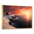 thumbnail image 3 of Designart "Alaska's Coastal Guardian Lighthouse III" Extra Large Coastal Framed Wall Art - Coastal Yellow Coastal Light House Living Room Framed Canvas Art, 3 of 7