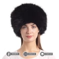 thumbnail image 4 of Sombrero de piel sintética LA CARRIE para mujer, elástico, estilo cosaco, negro, 4 of 7