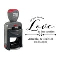 thumbnail image 1 of Printtoo Personalized&nbsp;Heavy Duty Black Self Inking Wedding Favor Round Rubber Stamp Love & Few Cookies Custom&nbsp;Stamper-45 mm, 1 of 6