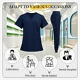 thumbnail image 5 of Nurse Scrub for Women Set V-Neck Top & Jogger Scrub Pants Medical Uniform Scrubs Suit for Women, 5 of 6