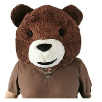 Plush Brown Bear Mascot Head Bear Head Mask Adult