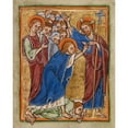 thumbnail image 3 of Unknown 12th Century English Illuminator 15x18 Black Modern Framed Museum Art Print Titled - Doubting Thomas, 3 of 5