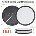 thumbnail image 4 of Lámpara de techo Hykolity LED de montaje empotrado, 33 cm, 20 W, 2700 K-5000 K, paquete de 2, 4 of 9