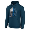 thumbnail image 2 of Men's Starter Navy Winnipeg Jets Half Helmet Fleece Pullover Hoodie, 2 of 3