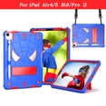 thumbnail image 1 of Kids Case for iPad Pro 11" 2022/2021/2020/2018/iPad Air 5/Air 4 10.9", Heavy Duty Rugged Cover with Foldable Kickstand Crossbody Shoulder Strap Pencil Holder Shockproof Case,Black+Rose, 1 of 6