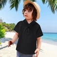 thumbnail image 2 of NIEWTR Toddler Boys Summer Polo Shirt Short Sleeve Lightweight Top for Playdates and Casual Outings（A01-Black,5-6 Years), 2 of 4
