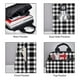 thumbnail image 3 of Disketp White And Black Plaid Mochila Ligera e Impermeable, Mochila de Día Resistente para Viajes, Senderismo y Uso Diario para Hombre y Mujer, 3 of 7