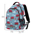 thumbnail image 2 of FORMRS Kids School Backpack Elementary Student Unisex Travel Bookbag with Reflective Stripes, Blue Truck Pattern, 2 of 7