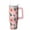 Pink, variant on White Snowman Holiday 30oz Stainless Steel Travel Coffee Cup, Winter Insulated Christmas Tumbler with Handle and Straw, Gift for Women Men