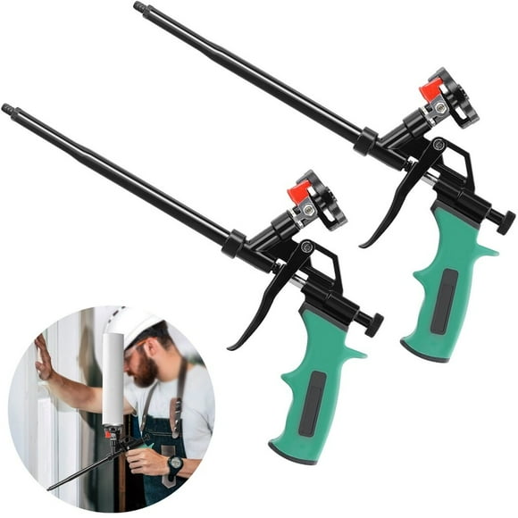 Spray Foam Gun, Caulking Foam Gun, Dispensing Foam Gun for Caulking, Needn't Clean Foam Expanding Gun for Filling, Sealing Windows Gap, 2pcs