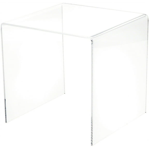 Plymor Clear Acrylic Square Display Riser, 7" H x 7" W x 7" D (1/8" thick)