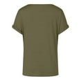 thumbnail image 6 of Womens Casual Short Sleeve Top Slim Fit V Neck Knot Front T Shirt Fashion Tee, 6 of 6