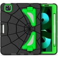thumbnail image 2 of Dteck Case for iPad Pro 11 inch 4th/3rd/2nd/1st Gen/iPad Air 4th/5th Gen 10.9",Shockproof Rugged Rubber Kids Friendly Case Pencil Holder Stand Cover for iPad Pro 11 2022/2021/2020/2018,Black+Green, 2 of 8