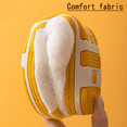 thumbnail image 3 of Retro Fuzzy Face Slippers for Women Men, Retro Soft Fluffy Warm Home Non-Slip Couple Style Casual Slippers Indoor Outdoor Anti-Skid Warm Cozy Foam Slide Fuzzy Slides - color combination purple, 3 of 5
