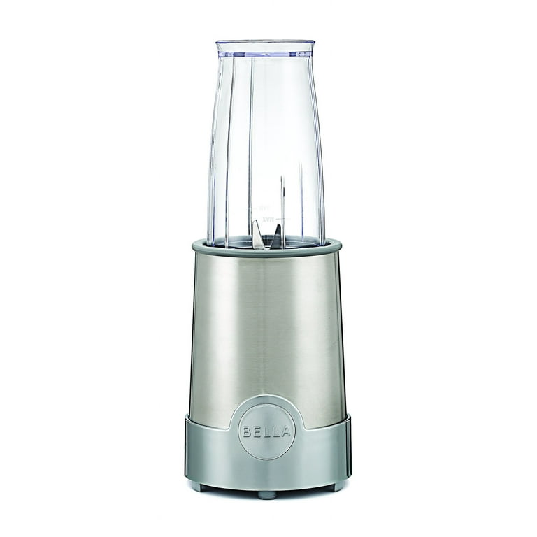  BELLA Personal Size Rocket Blender, Perfect for Smoothies,  Shakes & Healthy Drinks, Easy Grinding, Chopping & Food Prep, 285 Watt  Power Base, 12 Piece Blending Set, Stainless Steel: Electric Personal Size
