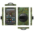 thumbnail image 4 of Dteck Case For Amazon Kindle Fire HD10 2017/2018/2019 Released, Shockproof Armor Heavy Duty Protective Cover Kickstand Palmstrap Rubber Hard Case (without Screen Protector)10.1 inches,Armygreen, 4 of 6