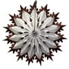 6-Pack Devra Party 19 Inch Tissue Paper Snowflake Decoration, Brown Tip