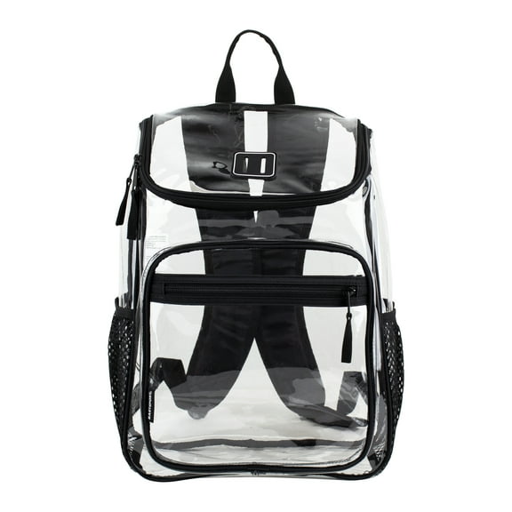 Eastsport Unisex Myth Pro Top Loader Clear 16" Backpack, Black