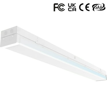 4FT LED Wraparound Stairwell Light, IP20, 20W(2500lm)/40W(5000lm) Selectable, 5000K, 100-277V, Flush Mount Commercial LED Wrap Shop Ceiling Light Fixture for Warehouse, Carport, FCC Listed