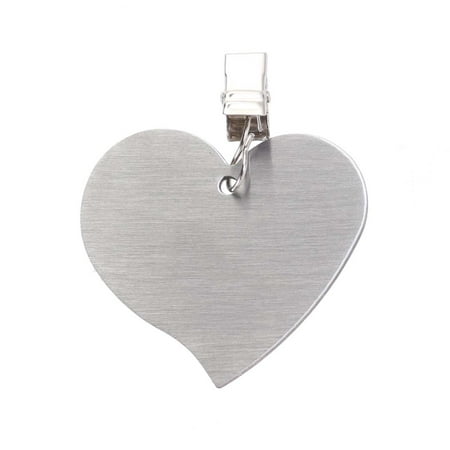 

6Pcs Stainless Steel Tablecloth Clip Heart Shape Table Cloth Cover Clamps (Silver)